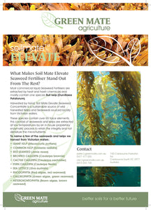 Soil Mate Elevate Wild Harvest Seaweed (WHS) Fertiliser 0.5-3.5-1.1
