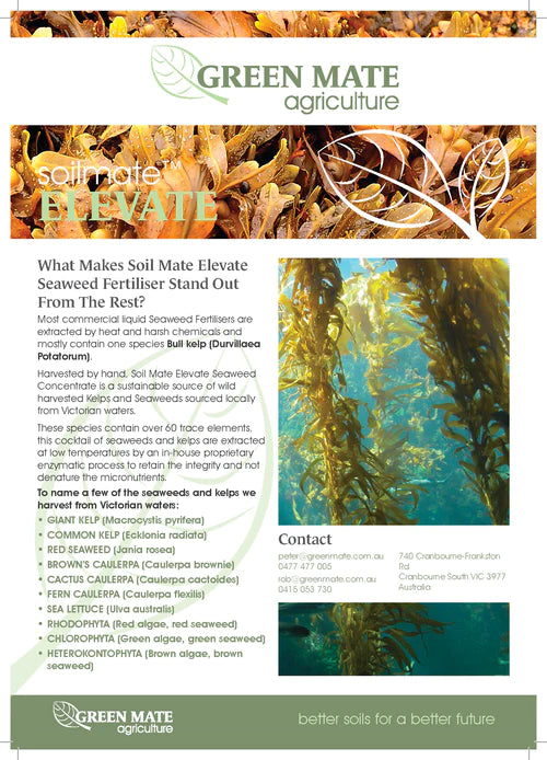Soil Mate Elevate Wild Harvest Seaweed (WHS) Fertiliser 0.5-3.5-1.1