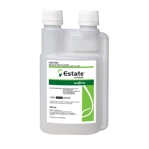 Estate Herbicide (300 g/L MCPA present as the POTASSIUM SALT / 20 g/L CLOPYRALID present as the POTASSIUM SALT / 15 g/L DIFLUFENICAN)