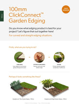 Load and play video in Gallery viewer, Flex ClickConnect™ Garden Edging 100mm – New &amp; Improved for 2025 – STOCK ARRIVING SOON - – Supplied as 4 x 1800mm lengths
