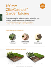 Load and play video in Gallery viewer, Flex ClickConnect™ Garden Edging 150mm – New &amp; Improved for 2025 – STOCK ARRIVING SOON – Supplied as 4 x 1800mm lengths
