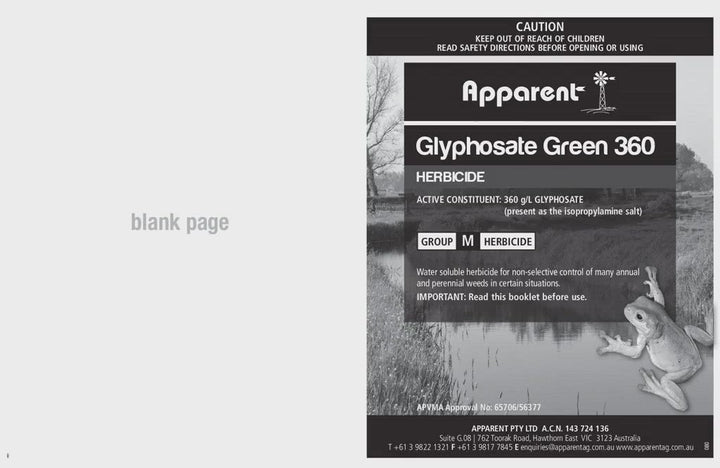 Apparent Glyphosate 360 Bio Weedkiller