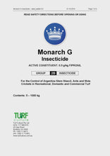 Load and play video in Gallery viewer, Monarch G Insecticide (0.5 g/kg FIPRONIL)
